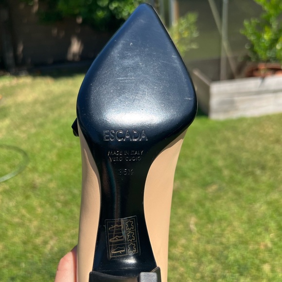 NWOT Escada heels two tone size 35.5 - Picture 8 of 9